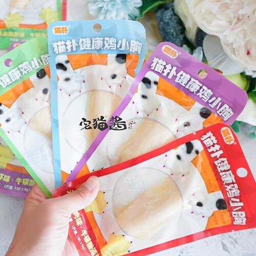 宅猫酱 猫扑水煮鸡胸肉鸡小胸猫零食健康系列混搭22g*24支 - 图1