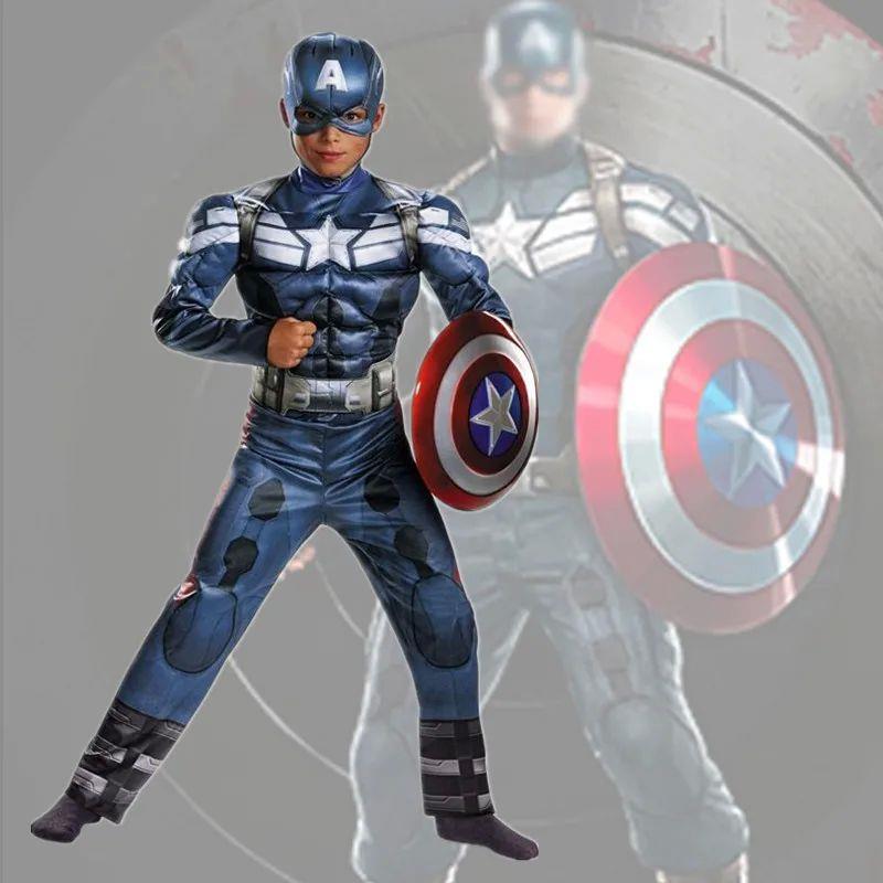 Kids Movie Fantasy Superhero Captain Winter Cosplay Muscle - 图2