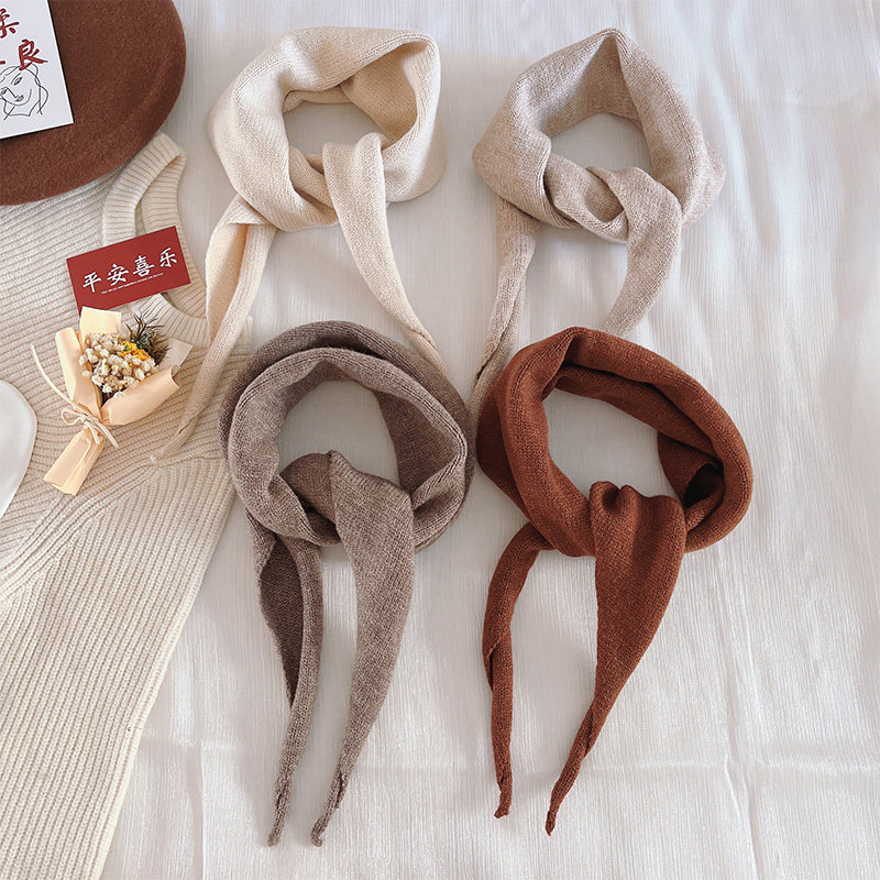 针织小披肩围巾女春秋冬外搭装饰复古三角领巾韩版百搭护颈围脖潮,淘宝优惠券,粉丝福利购,淘宝优惠卷