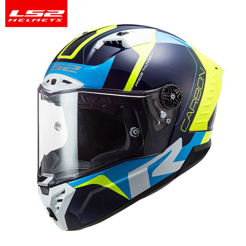 ls2雷霆奉摩托头盔大尾翼碳纤四季通用全盔防雾ff805FIM高清镜片_虎窝淘