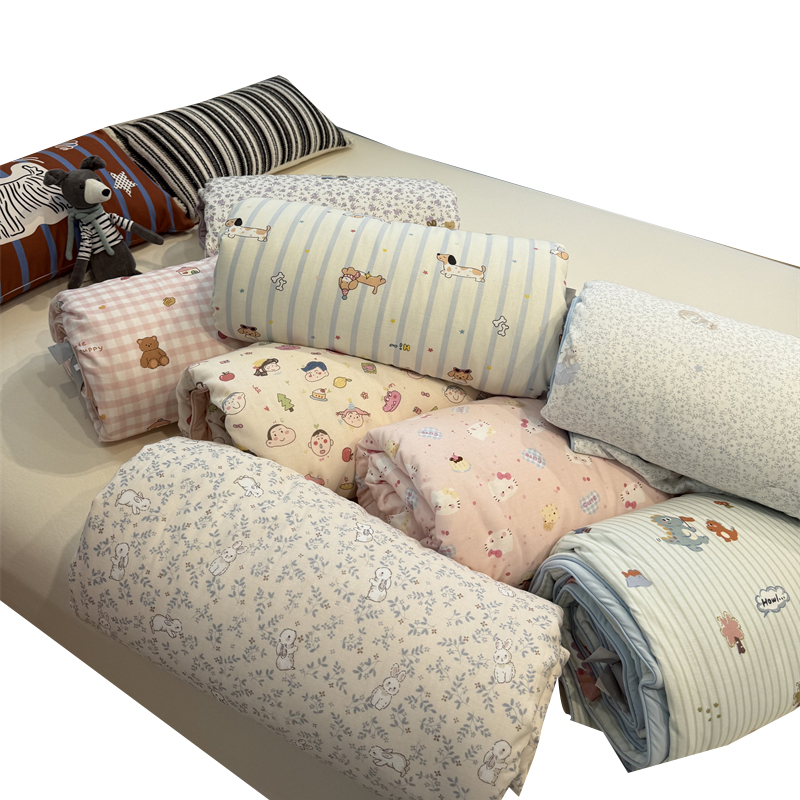 insA版双层纱B版凉感冰皮冰纱被卡通少女夏凉被单双人被芯空调被 - 图3