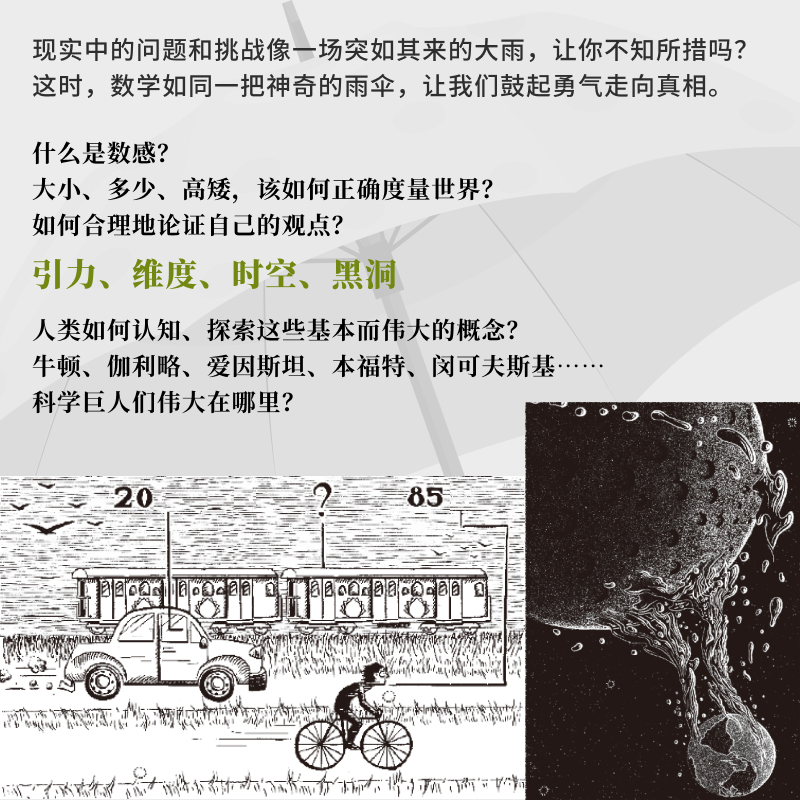 【出版社旗舰店】数学的雨伞下 理解世界的乐趣 培养孩子思维的科普类书籍 数学科普读物 代数 几何 数学故事书 数学思维训练 - 图3