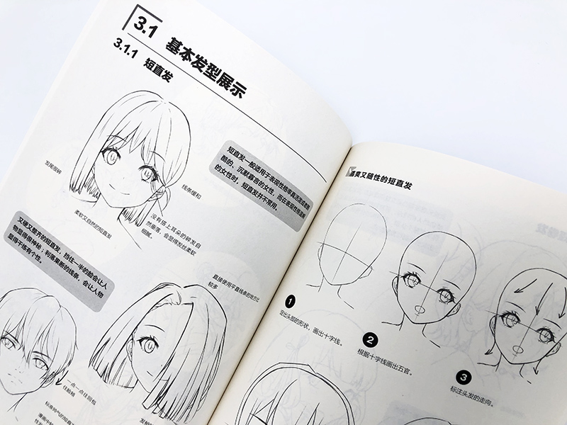 动漫绘画教程书 漫画创作必修课 发型与个性 漫画创作画册二次元人物头部发型绘画练习册画画素材教程新手自学基础临摹画册技法 - 图3