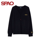 SPAO Кардиган для влюбленных, осенний свитер, термобелье подходит для мужчин и женщин, с вышивкой