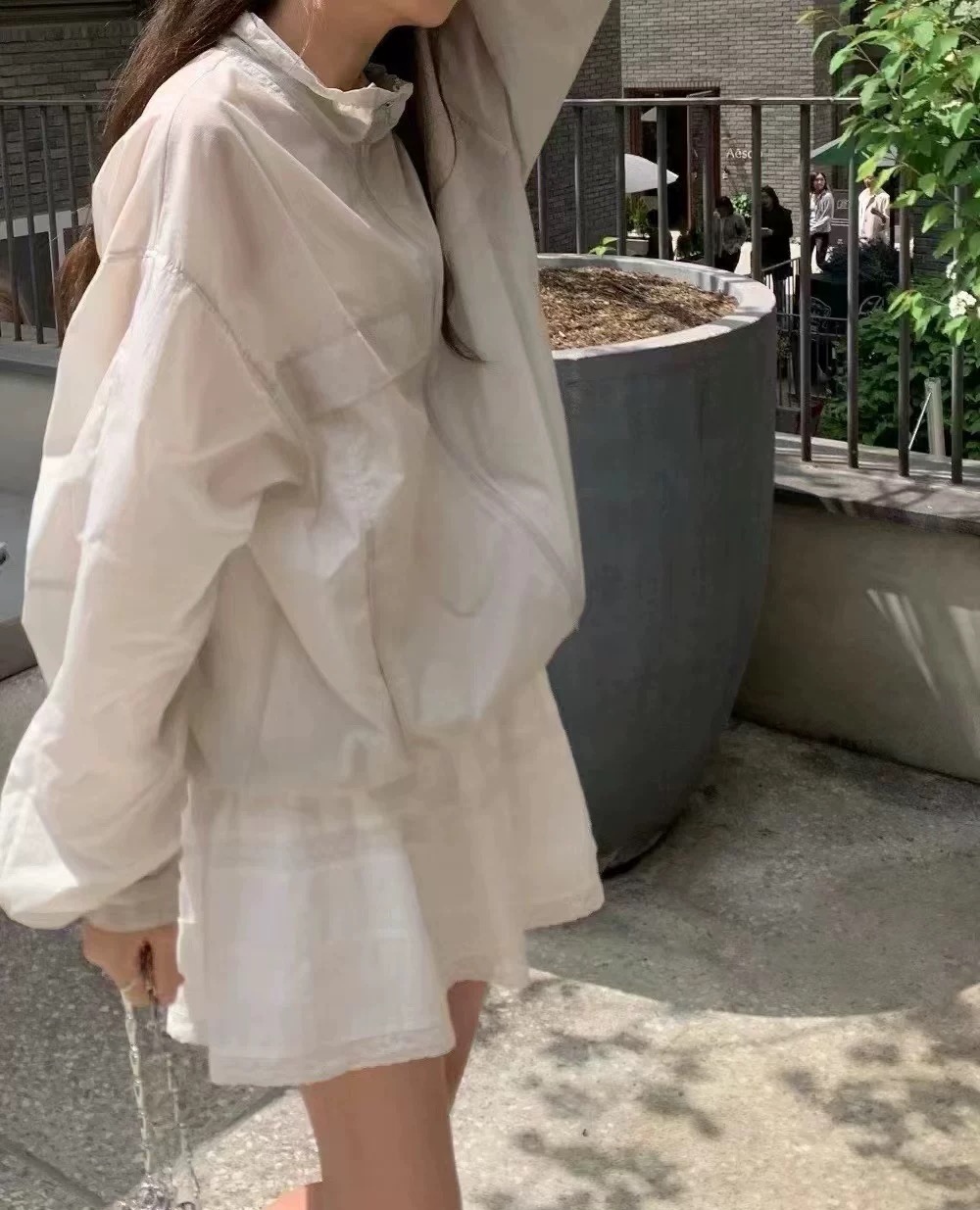 现货ounce纯色立领防晒衣轻薄款女2025新韩国东大门休闲夏季上衣 - 图2