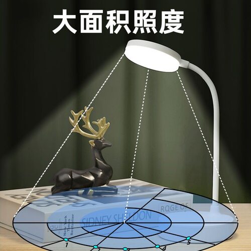 LED台灯学习专用可充电插电学生宿舍卧室床头灯书桌护眼小台灯 - 图2