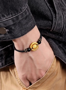 金包银手链本命年转运珠手串