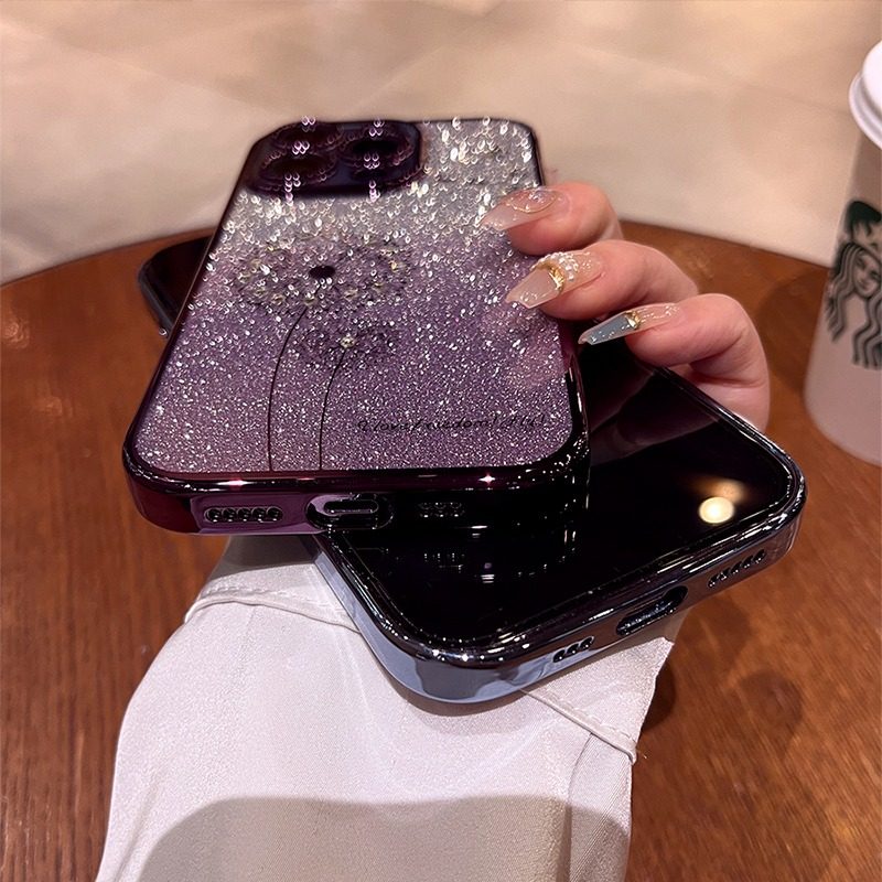 酷图适用苹果16promax手机壳15女新款iphone13保护套高级感14pm水钻蒲公英plus透明全包防摔软壳11简约奢华12,淘宝优惠券,粉丝福利购,淘宝优惠卷