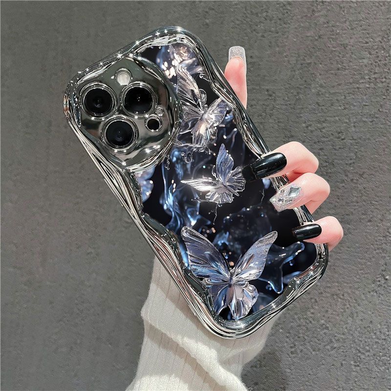 酷图适用苹果16手机壳ins梦幻蝴蝶iphone15promax保护套小众plus高级感镜面14pro网红新款13超仙防摔12女11软 - 图2