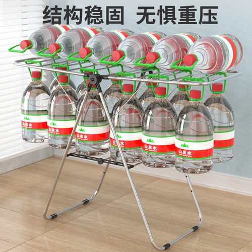 不锈钢翼型落地折叠晾衣架家用晒衣被毛巾尿布架室内外阳台晒衣杆 - 图2