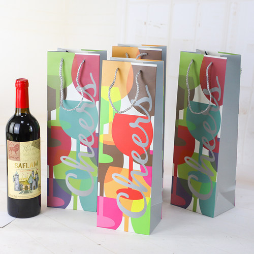 高颜值生日伴手礼节日ins风礼品手提袋中秋春节葡萄酒包装袋纸袋 - 图0