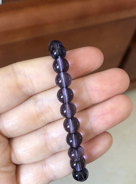 四季款经典紫色人造水晶松紧弹性手链