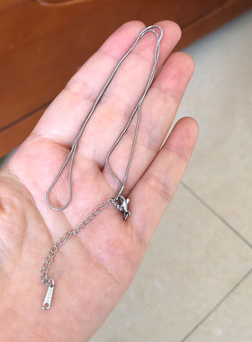 简约款钛钢材质素链叠戴锁骨链日常百搭脖子配饰