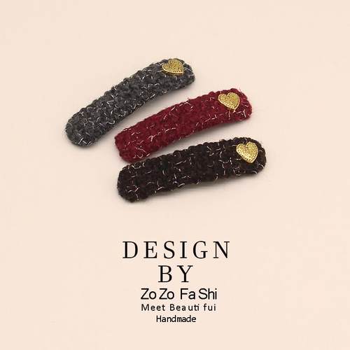 秋冬复古爱心毛绒发夹边夹侧边刘海夹子前额碎发卡女2025新款发饰 - 图2