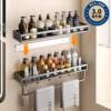 Space aluminum removable and washable bathroom storage rack bathroom sink without punching wall-mounted bathroom toilet storage rack