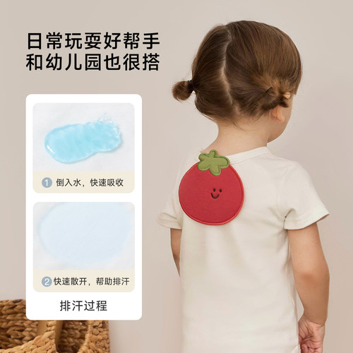 尼多熊儿童汗巾纯棉幼儿园宝宝吸汗巾纱布隔汗巾婴幼儿a类垫背巾 - 图2