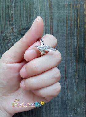 合金镶嵌锆石长条钻异形小号戒指