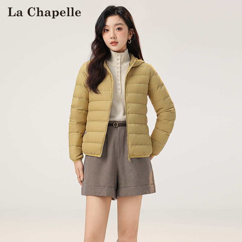 La Chapelle 拉夏贝尔 2024年春季新款 女式轻薄短款连帽羽绒服 双重优惠折后￥139包邮 2款多色可选