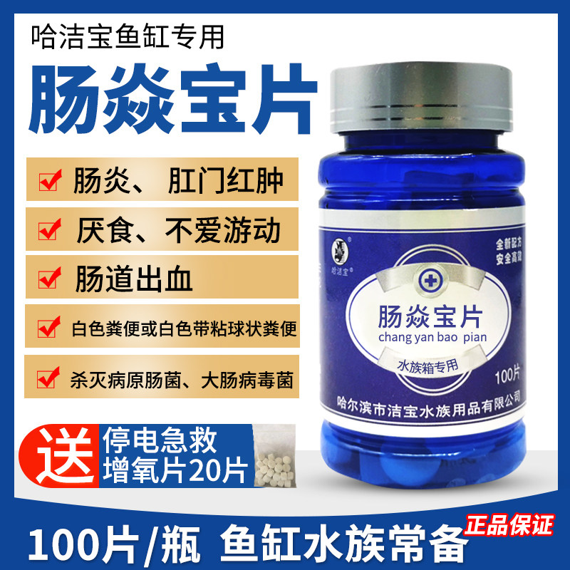 哈洁宝甲唑片头洞突眼肠炎观赏鱼体内寄生虫鱼缸甲硝唑锦鲤鱼药