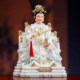 The white marble Nine Heavens Mysterious Goddess statue is a Taoist ornament
