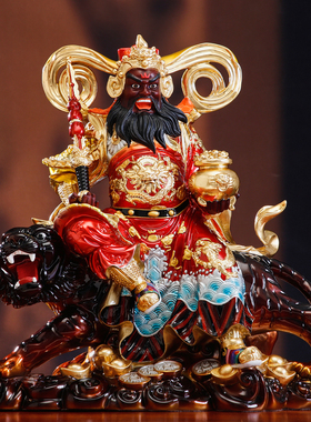 赵公明财神爷纯铜彩绘赵公明神像