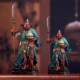 The statue of Guan Gong is dedicated to the God of Wealth in the store office.