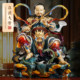 Yuantong all-copper painted statue of Emperor Zhenwu for worship