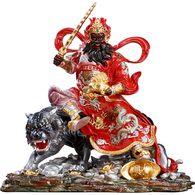Taiwan Zhao Gongming statue worships God of Wealth ornaments in shops