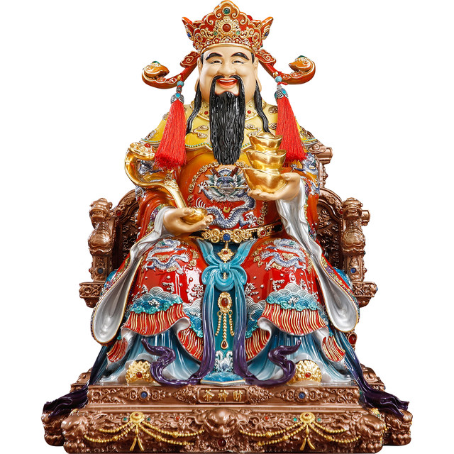 Bronze God of Wealth Statue Office Opening Decoration