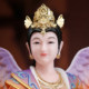 White marble Nine Heavens Mysterious Goddess Statue dedicated to household Taoist Phoenix Nine Heavens Virgin Mother Goddess Statue Desktop Ornament