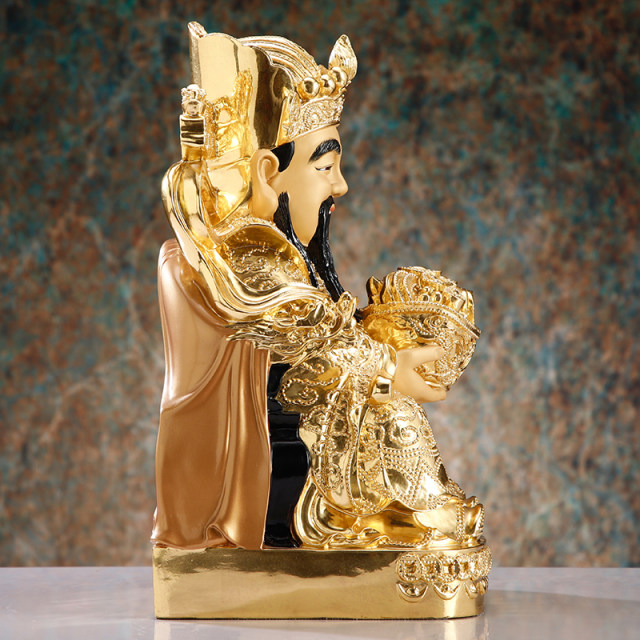 Taiwan pure copper gilded God of Wealth ornaments for home use, God of Wealth statue, shop culture, God of Wealth Buddha statue, office to attract wealth