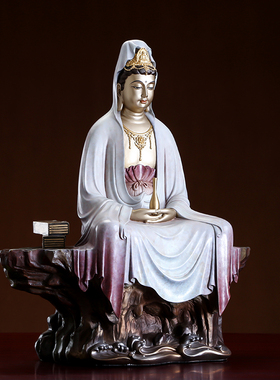 台湾禅定纯手工观音菩萨供佛铜雕