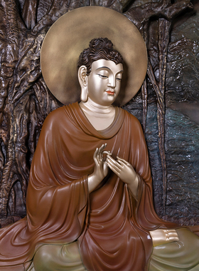 台湾浮雕释迦牟尼佛画客厅装饰画