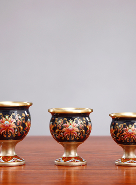 珐琅彩供杯酒杯佛堂家用
