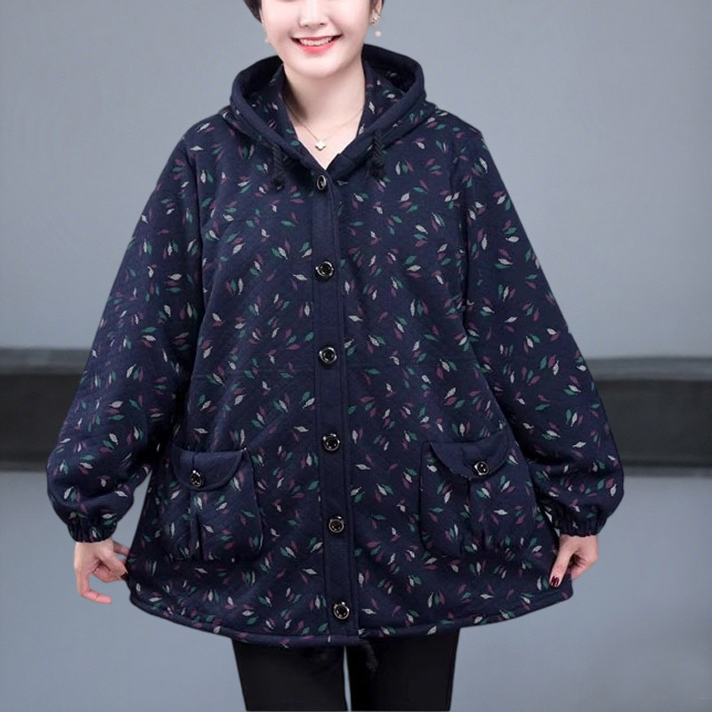 中老年外套女春秋冬装新款加肥加大码上衣妈妈洋气宽松棉服200斤,淘宝优惠券,粉丝福利购,淘宝优惠卷