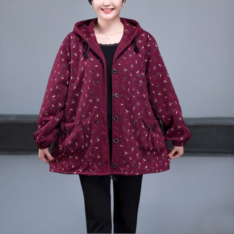 中老年外套女春秋冬装新款加肥加大码上衣妈妈洋气宽松棉服200斤,淘宝优惠券,粉丝福利购,淘宝优惠卷