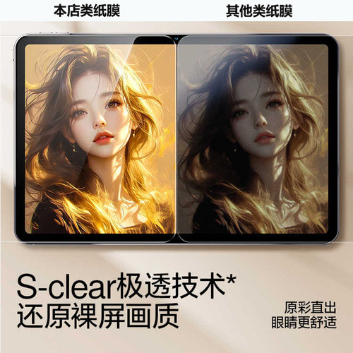 适用iPad类纸膜air8/7苹果pro11寸贴膜10.2绘画2021磨砂5/4第十代2025新款mini7/6保护9九10平板13磁吸类纸膜 - 图1