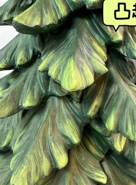 外贸出口订单圣诞节装饰品绿色树脂圣诞树摆件场景节日布置