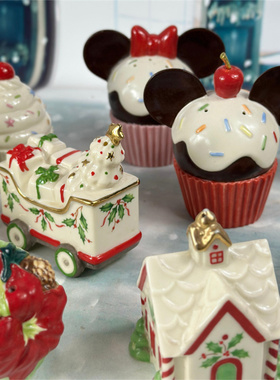 lenox外贸陶瓷圣诞节蛋糕调料瓶