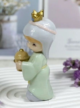 特价西班牙雅致手绘陶瓷可爱男孩女孩瓷偶人物摆件装饰品家居礼物