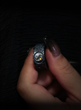 道家文化紫薇讳北斗七星戒指阴阳