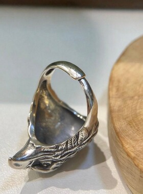 欧美雕刻工艺老鹰头戒指男士款霸气雄鹰复古开口食指指环时尚饰品