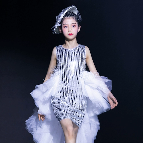 Платье, юбка, детский манекен головы, элитный костюм, коллекция 2022, китайский стиль, детский подиумный костюм