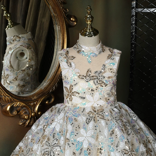 Детское вечернее платье, пианино, манекен головы, элитный костюм, коллекция 2023, подходит для подростков, для подиума