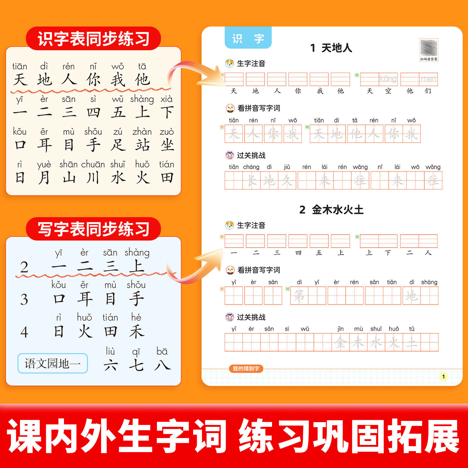 斗半匠看拼音写词语一年级上册下册三四五六年级二年级下人教版小学语文同步练习册每日一练生字注音练习默写拼读能手拼音专项训练