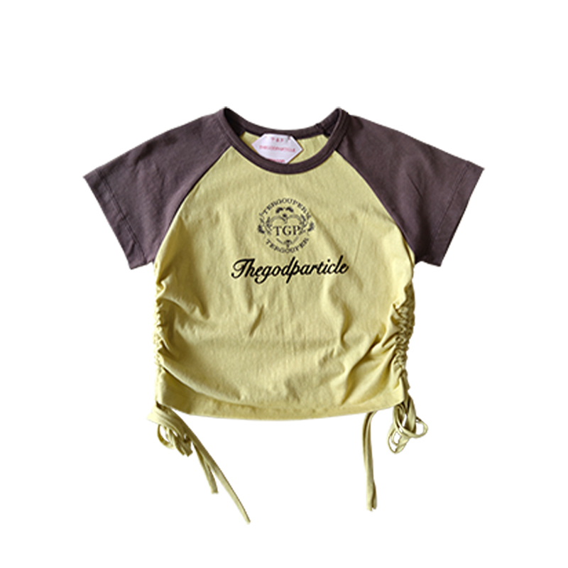 THE GOD PARTICLE时尚潮流圆领复古绑带T恤女CHENSHOP设计师品牌 - 图3