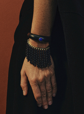 KHEMIA水晶流苏手镯开口