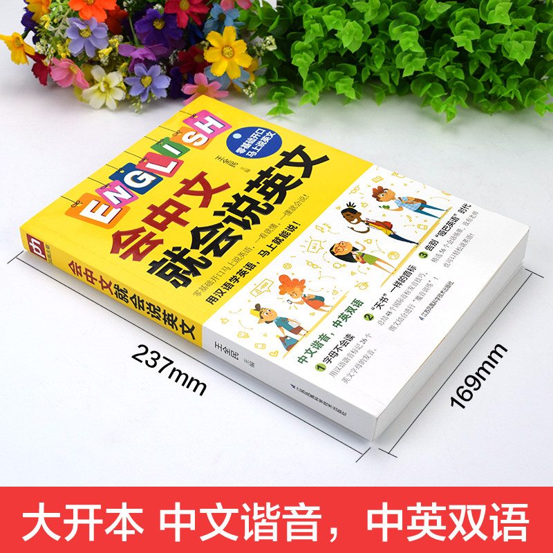 会中文就会说英文 英语书带中文谐音汉字 英语谐音记忆口语书自学英语入门零基础学小学生英语单词快速记忆法音标发音语法自学书籍
