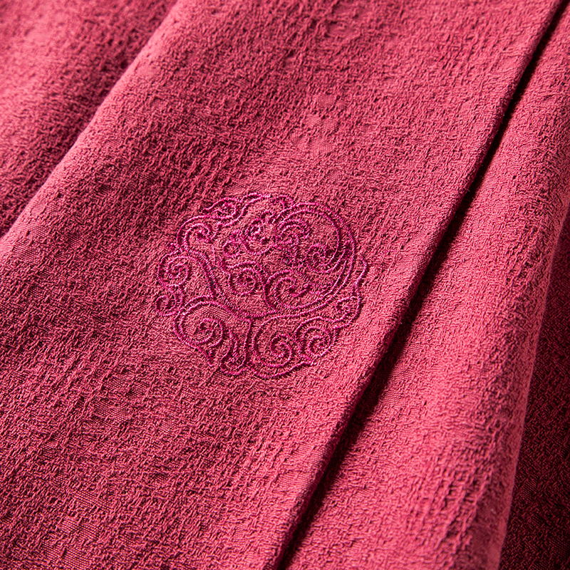 唐装男春秋长袖上衣中式男装居士服 蓝吉奥民族服装