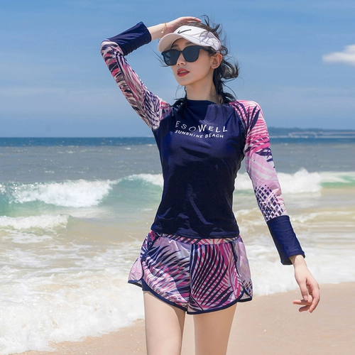 Аквапарк, купальник, штаны, лонгслив, раздельный комплект, защита от солнца